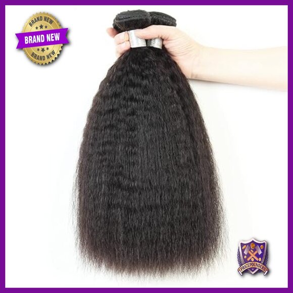 Brazilian Virgin Human Hair Extensions 3 Bundles Kinky Straight 16 18 20 Inch
